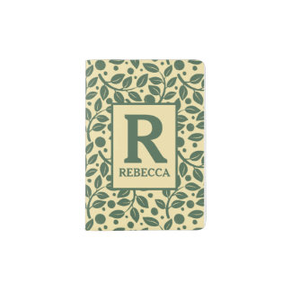Personalized Touch of Nature Leafy Passport Holder