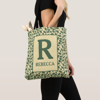 Personalized Touch of Nature Leafy Tote Bag