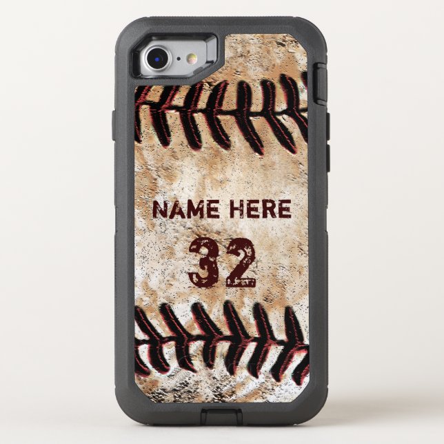 Personalized Tough Otterbox Baseball Phone Cases (Back)