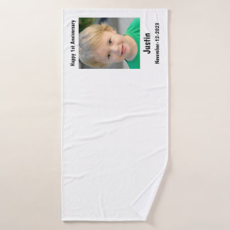 Personalized Towel: Create Your Own Photo and Text Bath Towel