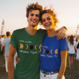 Personalized Town State Total Solar Eclipse 2024 T-Shirt