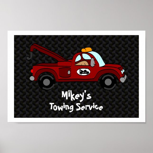 Personalized Towtruck Poster (Front)