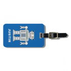 Personalized toy robot travel luggage tag for boy