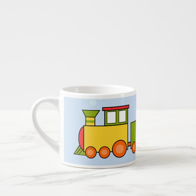 Personalized Toy Train Espresso Cup (Left)