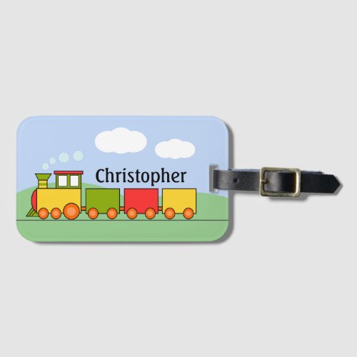 Personalized Toy Train Luggage Tag