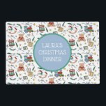 Personalized ToylandClassic Christmas Toys Placemat<br><div class="desc">This charming print features hand drawn illustrations of classic Christmas gifts for children! Such a sweet keepsake!</div>