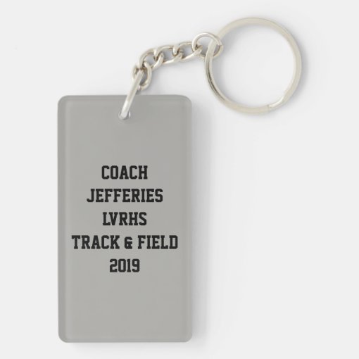 Personalized Track and Field Keychain Zazzle