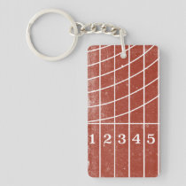 Personalized Track and Field Keychain