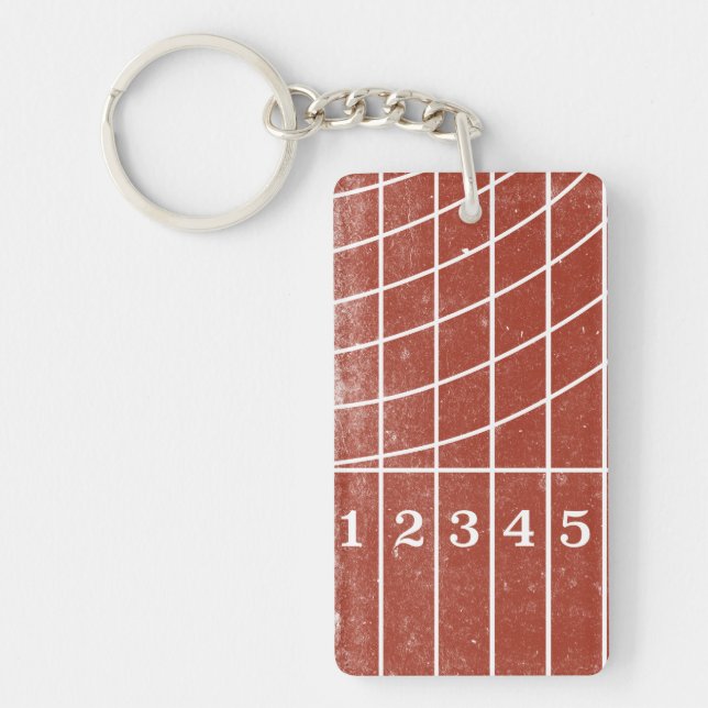 Personalized Track and Field Keychain (Front)