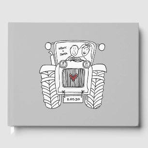 Personalized Tractor Country Farm Wedding Guest Book