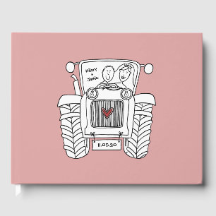 Personalized Tractor Country Farm Wedding Guest Book