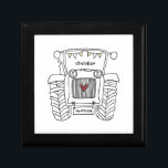 Personalized Tractor Country Wedding Best Man Gift Box<br><div class="desc">A tractor country farm wedding gift which can be personalized.
If you would like to change the size or font please click on the edit button to customize further.
The bunting in the tractor is in a subtle cream and white.</div>