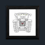 Personalized Tractor Country Wedding Best Man Gift Box<br><div class="desc">A tractor country farm wedding gift which can be personalized.
If you would like to change the size or font please click on the edit button to customize further.
The bunting in the tractor is in a subtle cream and white.</div>