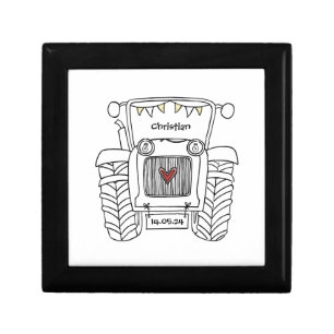 Personalized Tractor Country Wedding Best Man Gift Box