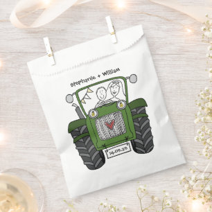 Personalized Tractor Country Wedding Favor Bag