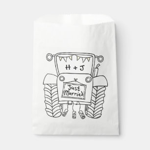 Personalized Tractor Country Wedding Favor Bag
