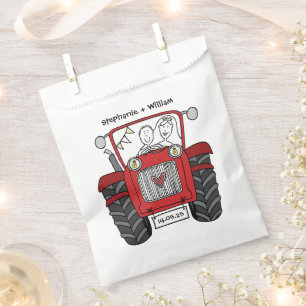 Personalized Tractor Country Wedding Favor Bag