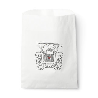Personalized Tractor Country Wedding Favor Bag