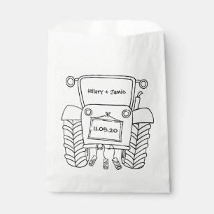 Personalized Tractor Country Wedding Favor Bag