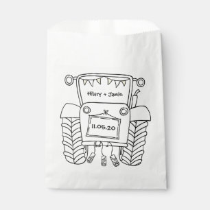 Personalized Tractor Country Wedding Favor Bag