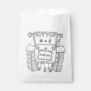 Personalized Tractor Country Wedding Favor Bag