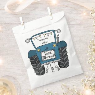 Personalized Tractor Country Wedding Favor Bag