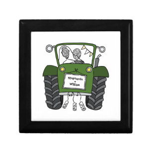 Personalized Tractor Country Wedding Gift Box