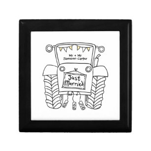 Personalized Tractor Country Wedding Gift Box