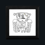Personalized Tractor Country Wedding Gift Box<br><div class="desc">A tractor country farm wedding gift which can be personalized with both the couple's names.
If you would like to change the size or font of the names please click on the edit button to customize further.
The bunting in the tractor is in a subtle cream and white.</div>