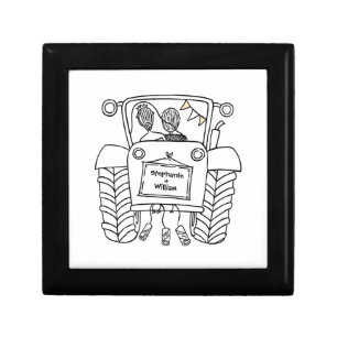 Personalized Tractor Country Wedding Gift Box