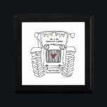 Personalized Tractor Country Wedding Gift Box<br><div class="desc">A tractor country farm wedding gift which can be personalized.
If you would like to change the size or font please click on the edit button to customize further.
The bunting in the tractor is in a subtle cream and white.</div>