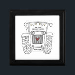 Personalized Tractor Country Wedding Gift Box<br><div class="desc">A tractor country farm wedding gift which can be personalized.
If you would like to change the size or font please click on the edit button to customize further.
The bunting in the tractor is in a subtle cream and white.</div>