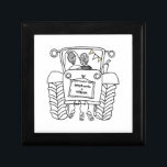 Personalized Tractor Country Wedding Gift Gift Box<br><div class="desc">A tractor country farm wedding gift which can be personalized with both the couple's names.
If you would like to change the size or font of the names please click on the edit button to customize further.
The bunting in the tractor is in a subtle cream and white.</div>