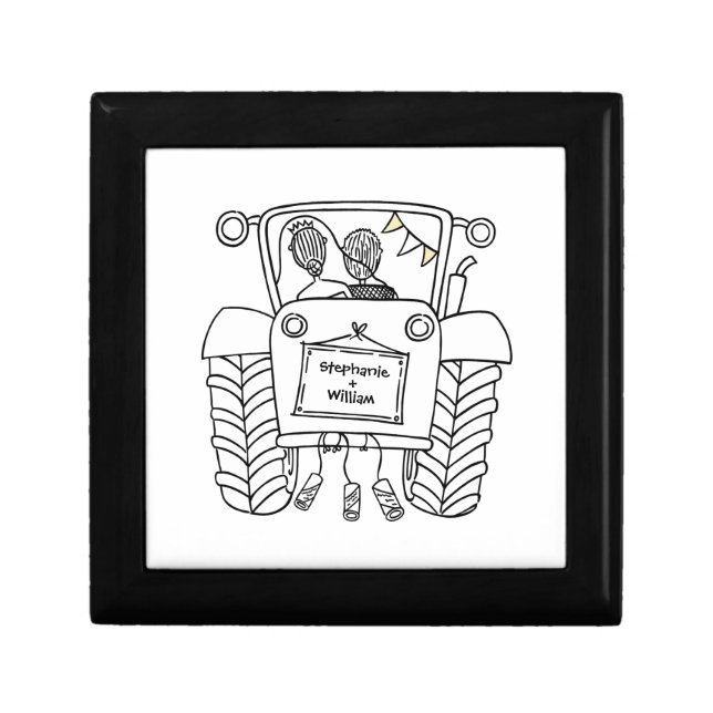 Personalized Tractor Country Wedding Gift Gift Box (Front)