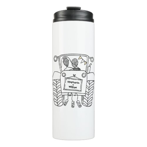 Personalized Tractor Country Wedding Gift Thermal Tumbler