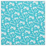 Personalized tractor wheat farm named pattern fabric