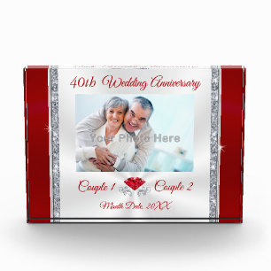 Personalized, Traditional 40th Anniversary Gift