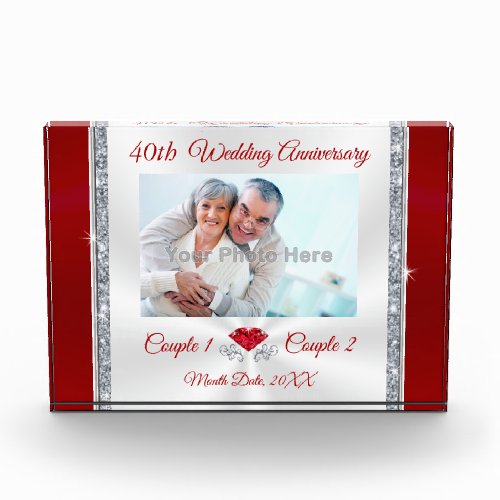 Personalized Traditional 40th Anniversary Gift