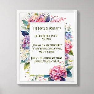 Personalized Traditional Floral Positivity Poster