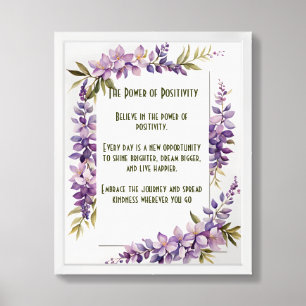 Personalized Traditional Floral Positivity Poster