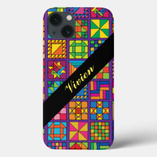 Personalized Traditional Quilt Sampler iPhone 13 Case