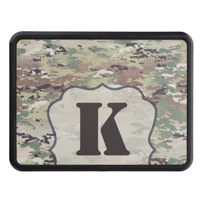 Personalized Trailer Hitch Army OCP Camo Uniform Hitch Cover (Front)