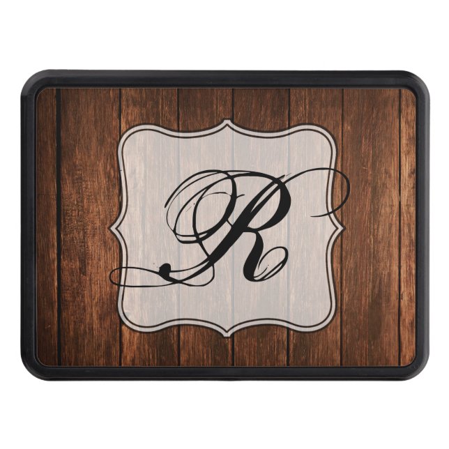 Personalized Trailer Hitch Barn Wood Country Rusti Hitch Cover (Front)