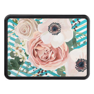 Personalized Trailer Hitch Geometric Rose Chevron Hitch Cover