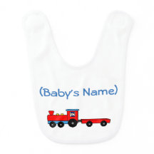 Personalized Train Baby Bib