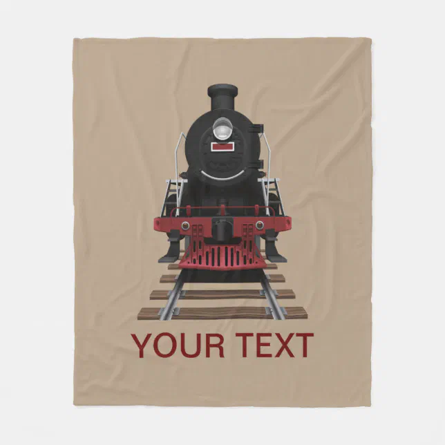 Personalized Train Engine Any Color Fleece Blanket Zazzle