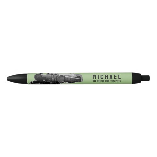 Personalized Train Lover Gift Blue Ink Pen