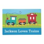 Personalized Train Playmat Placemat at Zazzle