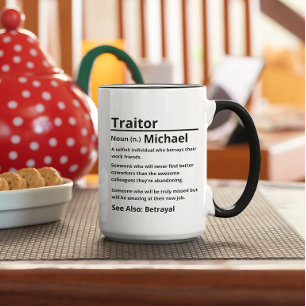 Personalized Traitor Definition  Mug