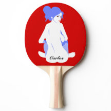 Personalized "Tramp Stamp" Ping Pong Paddle